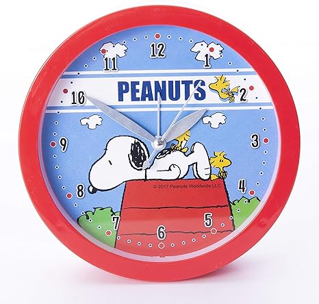 Amazon Co Jp キャラクター 置時計 壁 掛け時計 ウォールクロック アラーム 付き 目覚まし 時計 スヌーピー ホーム キッチン