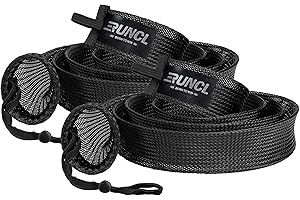 RUNCL Fishing Rod Sleeves & Reel Bags, Spinning/Casting Rod Socks & Spinning/Baitcasting Reel Covers - Protection Solution, Space Saver, Perfect Storage - Fishing Pole Sleeves & Reel Pouch (2 Pack)