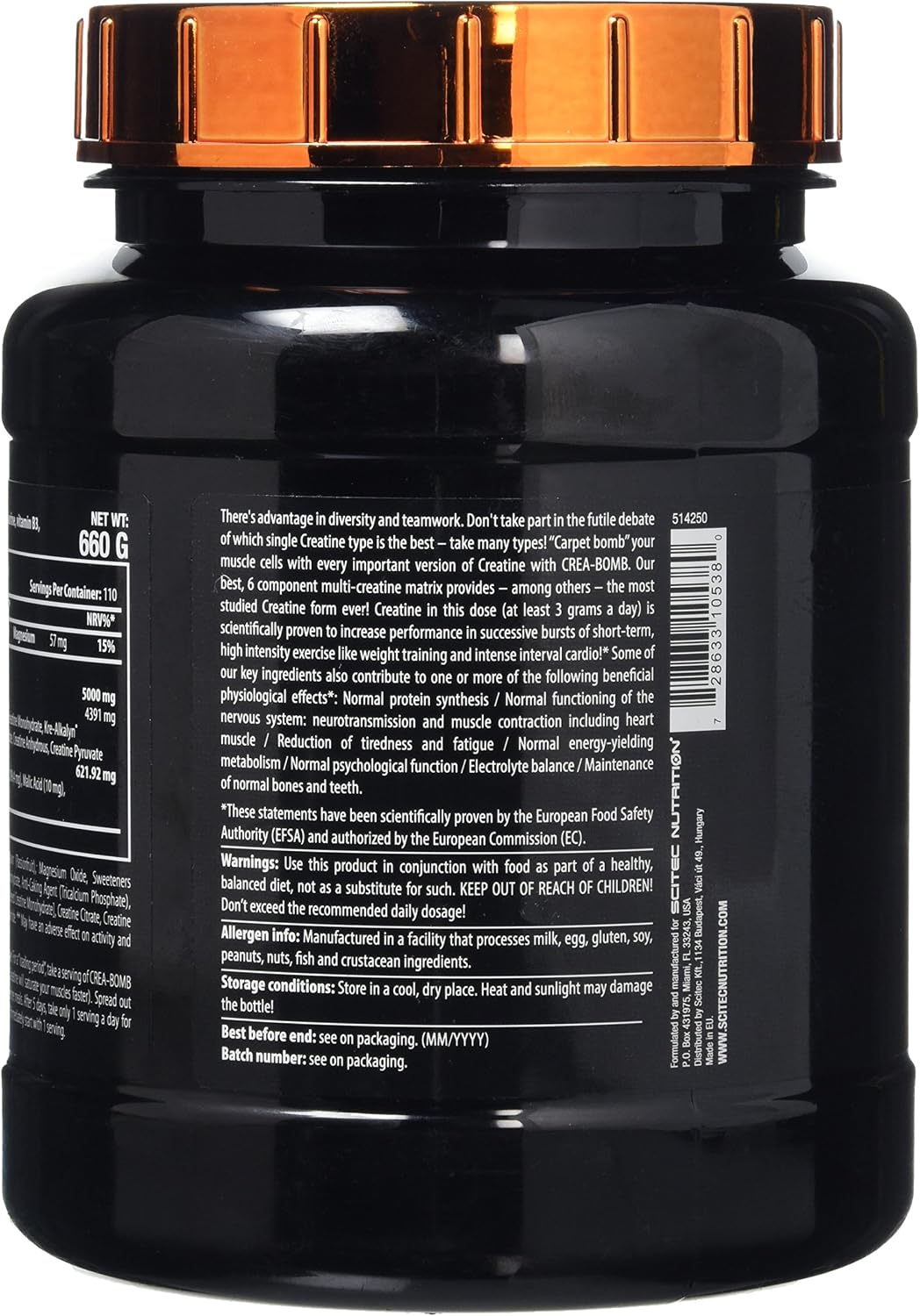 Scitec Nutrition Crea-Bomb Multi-Component Creatine Matrix Powder - 660g, Passion Fruit - Image 3