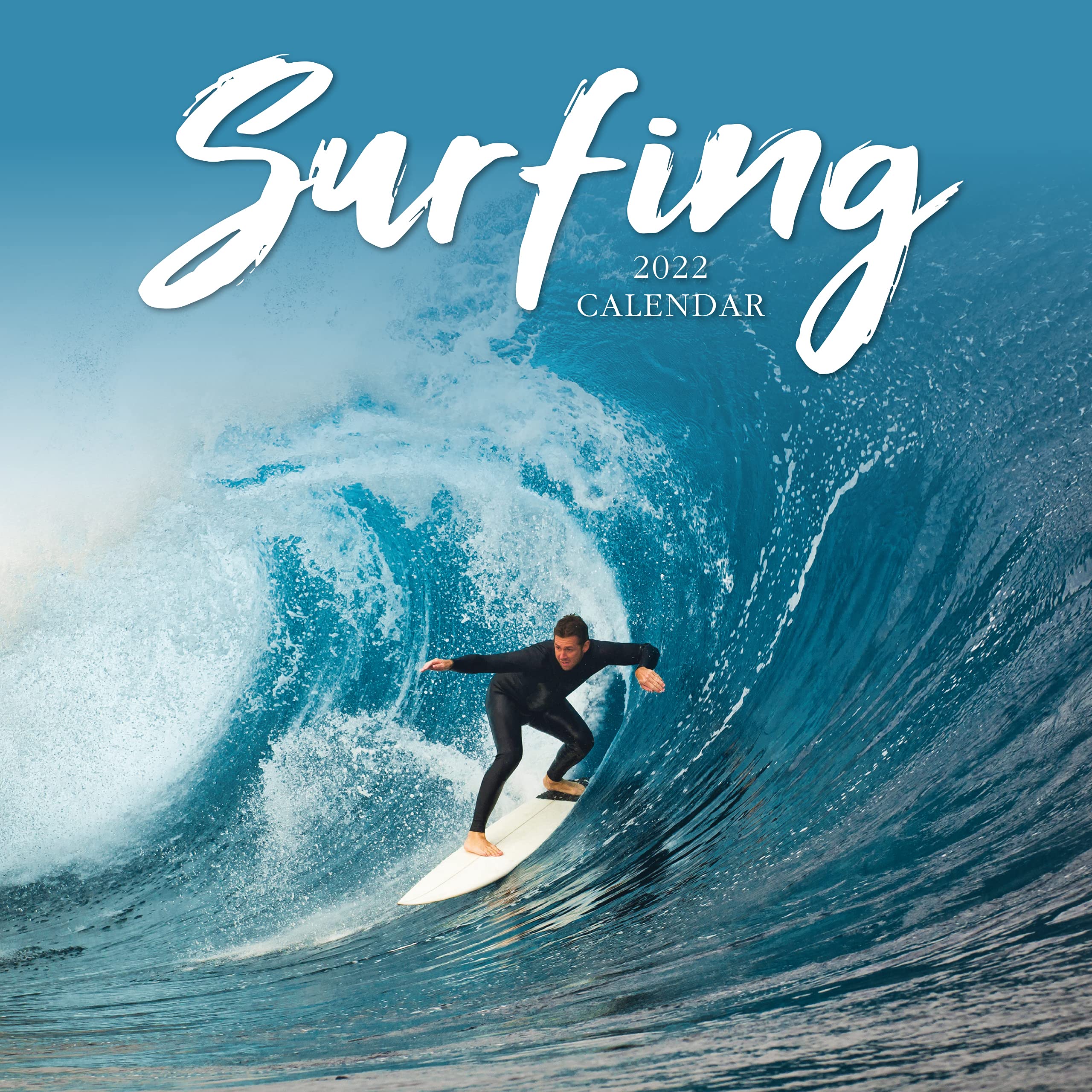 Surfing 2022 Large Wall Calendar, by Fresh Publishing, Size 12in x 24in (Open), Thick & Sturdy Eco Friendly (FSC) Paper.