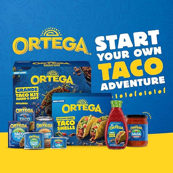 ORTEGA MINI TACO SLIDER SHELLS, YELLOW CORN, 4.4 OUNCE, 18 SHELLS