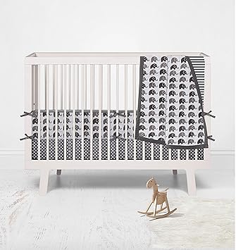 elephant mini crib bedding set