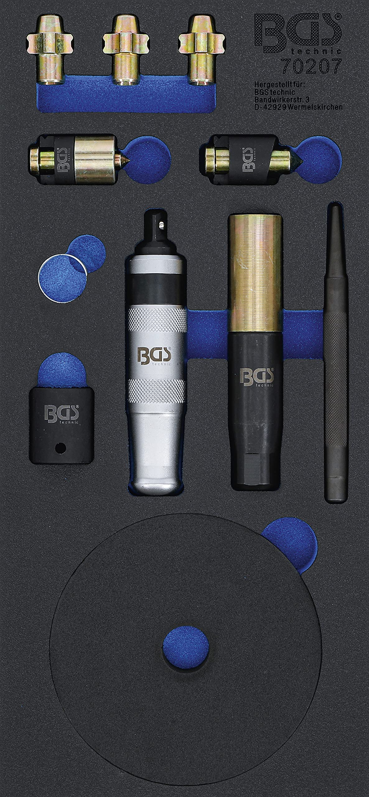 BGS 70207 | Tool Tray 1/3: Rim Lock Dismantling Tool Set | universal