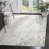Safavieh Mystique Collection Area Rug - 5' x 8', Blue & Ivory, Non-Shedding & Easy Care, Ideal for High Traffic Areas in Livi