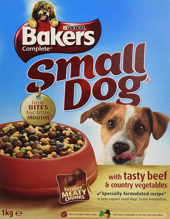 Bakers Complete Small Dog Food with Beef and Vegetable, 1kg Amazon.co