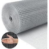 Land Guard 19 Gauge Hardware Cloth, 1/2 inch Chicken Wire Fence, Galvanized Welded Cage Wire Mesh Roll Supports Poultry Netting Cage Fence&hellip;