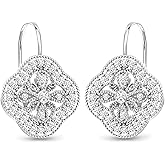 LeCalla 925 Sterling Silver Leverback Drop Earrings Lightweight Bohemia Teardrop Drop Dangle Earring for Women