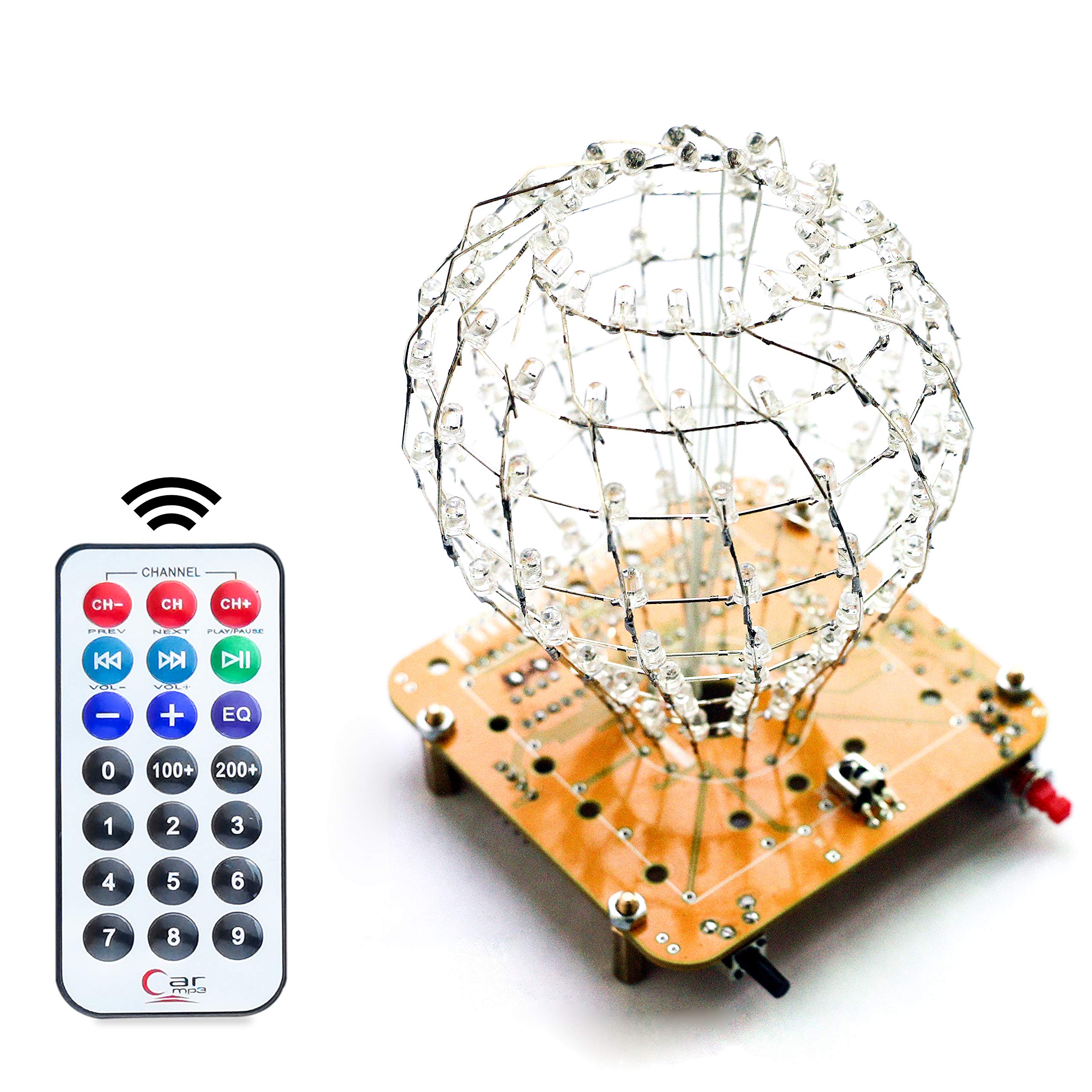 Etoput LED Cubic Crystal Ball DIY Soldering Practice Project Kit Electronics Learning Kit for Beginners