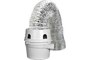 Dundas Jafine TDIDVKZW Indoor Dryer Vent Kit with 4" x 5' Duct