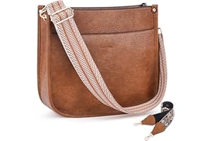 Caitina Crossbody Bag Women Vegan Leather Hobo Handbag Trendy Crossbody Shoulder Bag Purses For Women with 2 Adjustable Strap