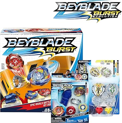 Amazon.com: BEYBLADE Burst Bundle Exclusivo, juego de batalla Epic Rivals, paquete de iniciación Rip Fire Spryzen S2, paquete doble Xcalius X2 y Yegdrion Y2: Toys \u0026 Games