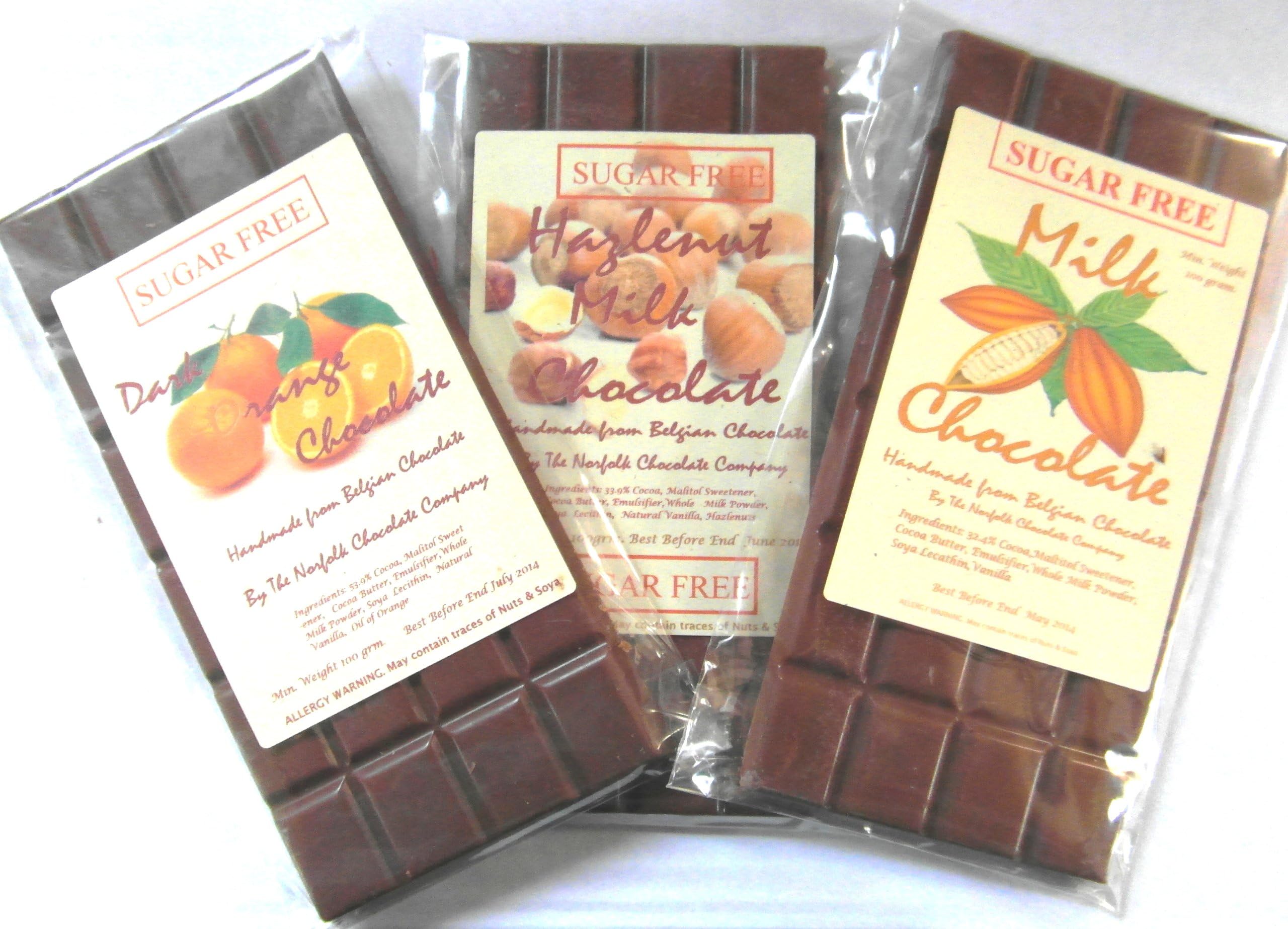 Sugar Free Milk Chocolate Selection 3X 100 Gram