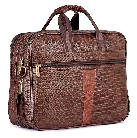 The Clownfish Mat Series 15.6 inch Laptop Briefcase (Chestnut Brown)