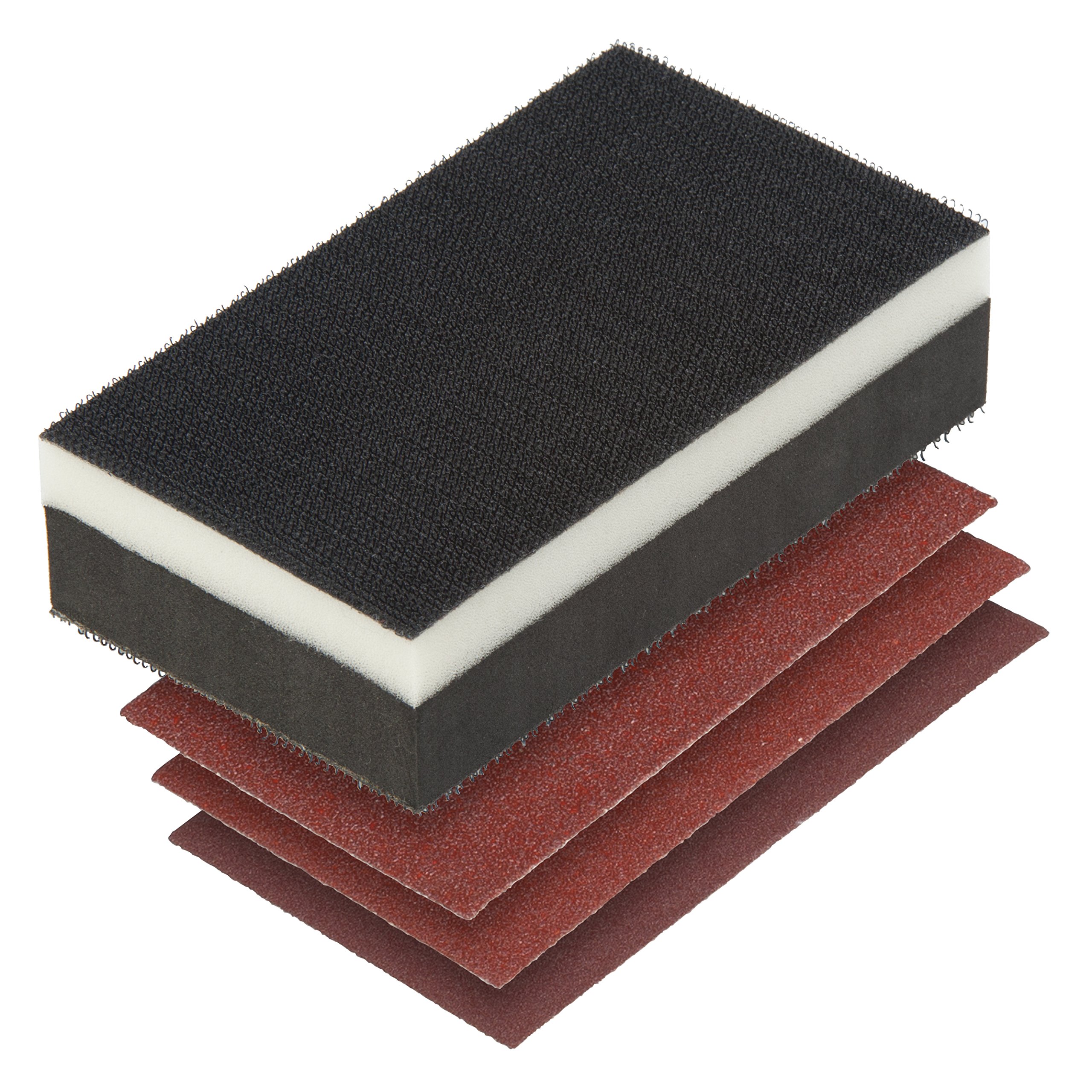 wolfcraft Hand-Held Sander Set, 4 pcs., with Easy-Fix Fibre I 2892000