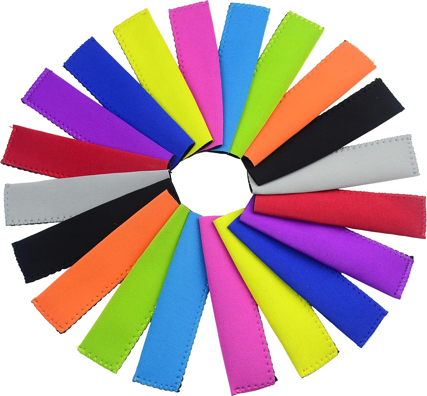 20 Pack Reusable Neoprene Ice Pop Sleeves Popsicle Bags