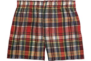 Fruit of the Loom Boys' Woven Boxer, Exposed and Covered Waistband (Pack of 5)
