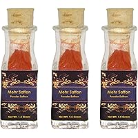 Powder Saffron, Premium Powder Saffron / 1/5 0z (Pack of 3 1.5-grams)