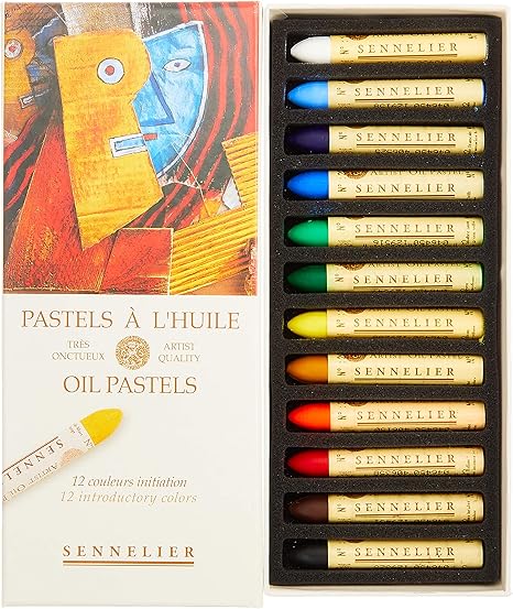 Amazon Com Sennelier Oil Pastel Intro Set Of 12 Assorted Colors Standard