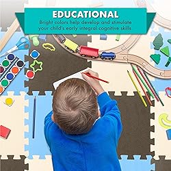 ProSource Foam Puzzle Floor Play Mat for Kids and