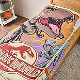 ZippySack Twin Bed Zip-Up Bedding – Super Soft Fleece Fitted Blanket with Side Pocket & Durable Zipper – Easy Bed-Making for Kids (Jurassic)