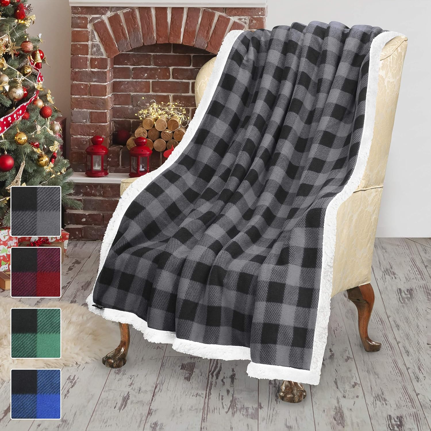 Terrania Super Soft Plush Sherpa Throw TV Blanket Fleece 50