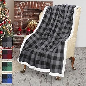 Terrania Super Soft Plush Sherpa Throw TV Blanket Fleece 50