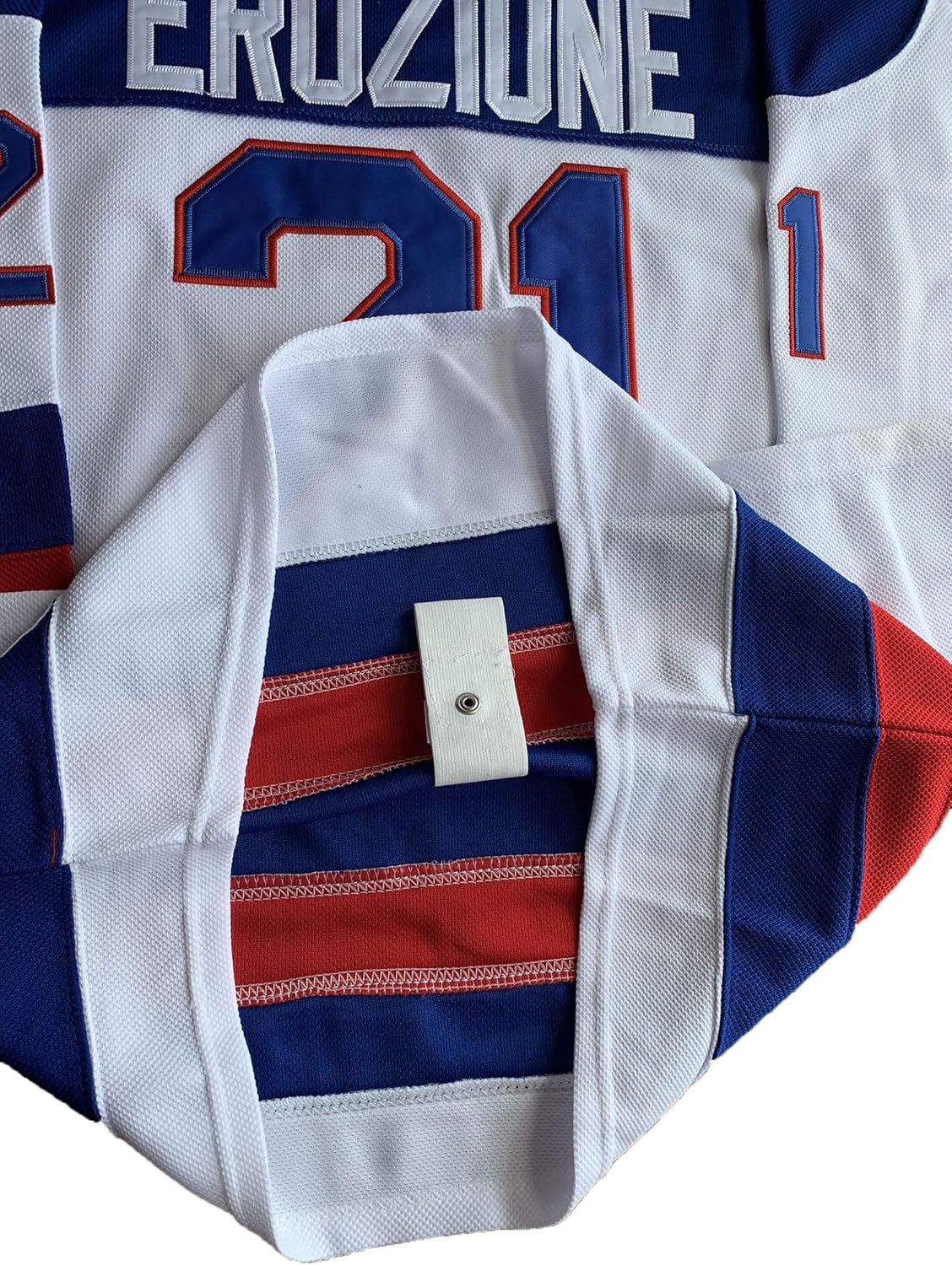 1980 USA Olympic Hockey #21 Mike Eruzione #17 O'Callahan #30 Jim Craig Miracle On Ice USA Jersey White Blue: Clothing