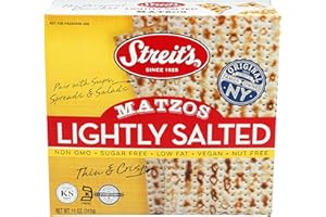 STREITS, MATZO LIGHTLY SALTED, 11 OZ, (Pack of 12)
