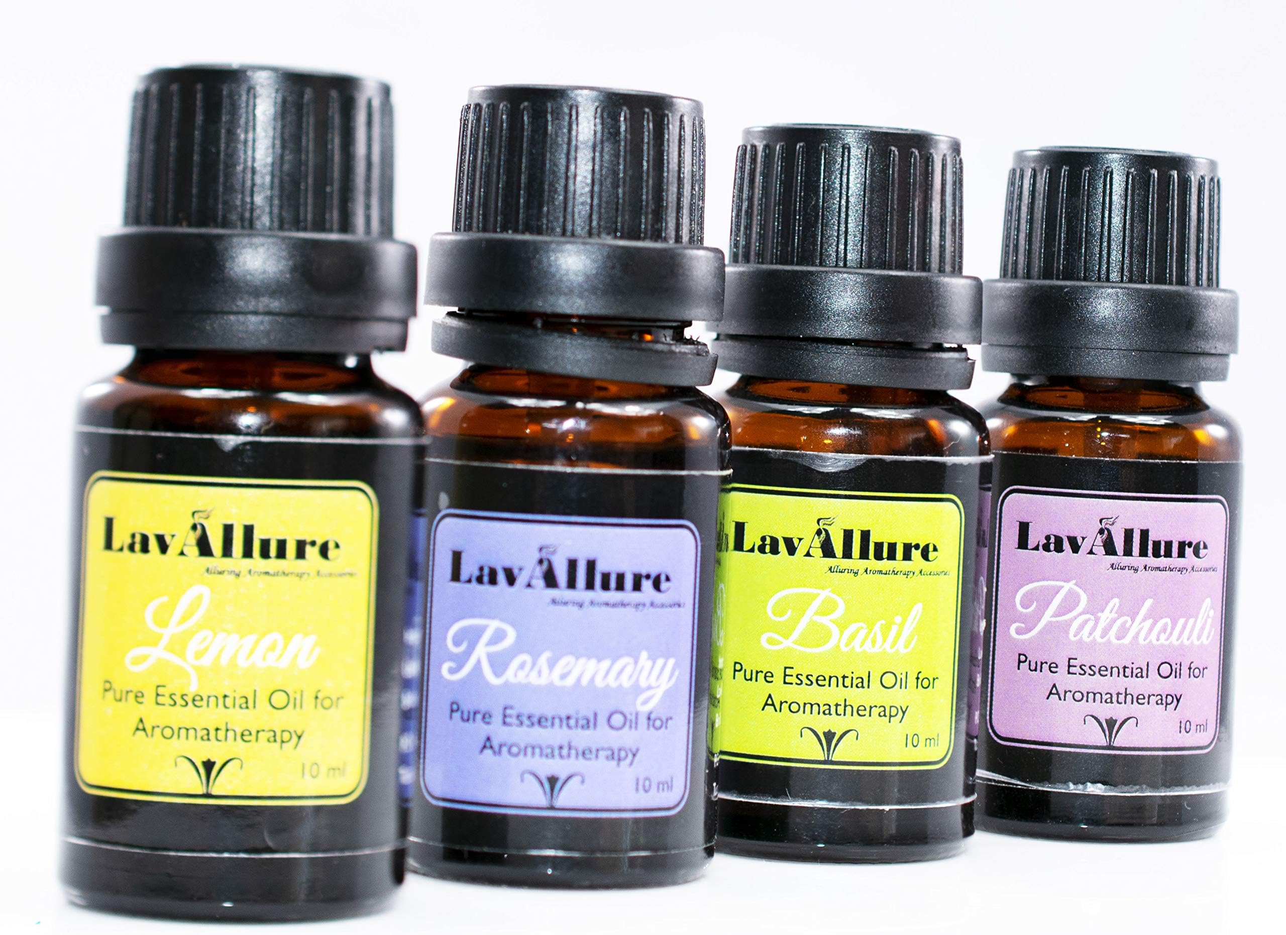 Essential Oil Kit For Focus- Rosemary, Basil, Lemon, and Patchouli