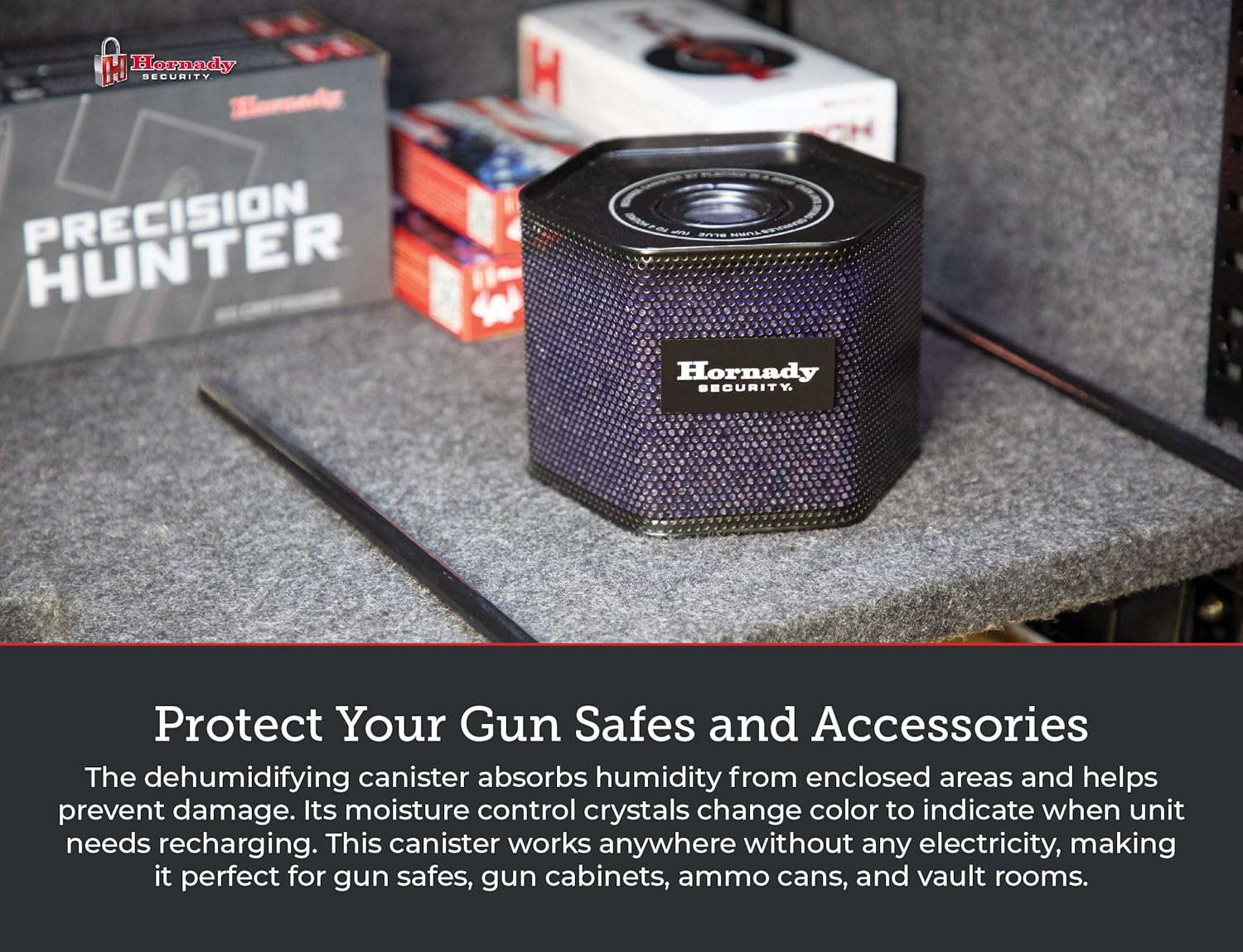 Hornady Reusable Canister Dehumidifier 750G, 95902 - Portable, Easy to Use Moisture Absorbers for Gun Safes & Cabinets - Prevent Moisture Damage for Gun Safe Accessories, Firearms in Your Gun Vault : Sports & Outdoors