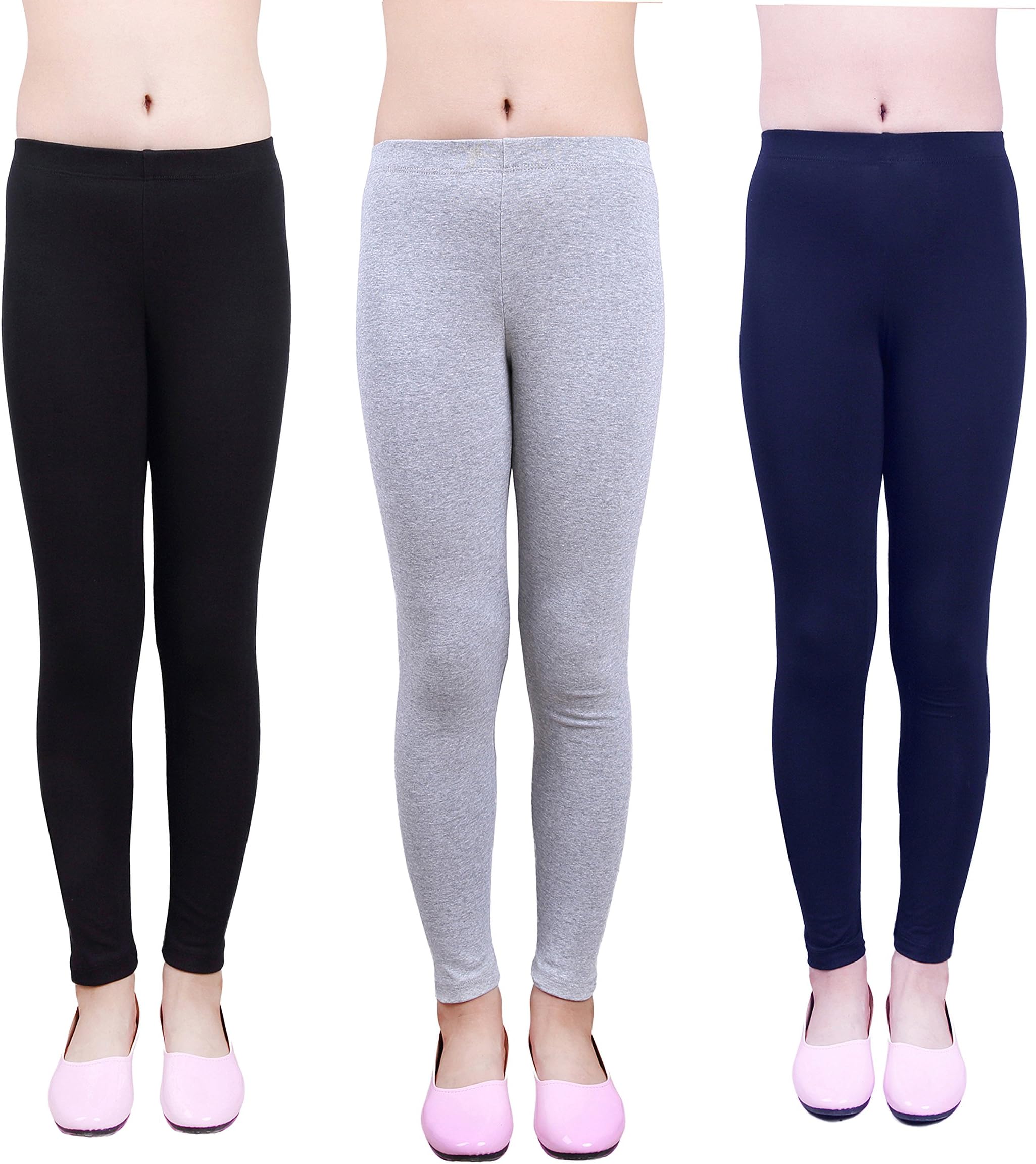 IRELIAGirls Leggings 3 Pack Cotton Solid Size 4-16 Spring/Fall