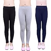 IRELIA Girls Leggings 3 Pack Cotton Solid Size 4-16 Spring/Fall