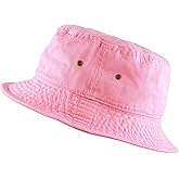 The Hat Depot Bucket Hat - Unisex 100% Cotton & Denim UPF 50 Packable Summer Travel Beach Sun Hat
