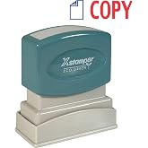 Xstamper 2022 Copy Ink Stamp, 1/2-Inch x 1-5/8-Inch, Blue/Red Ink