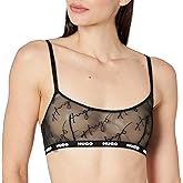 Hugo Womens Tonal Script Lace Bralette