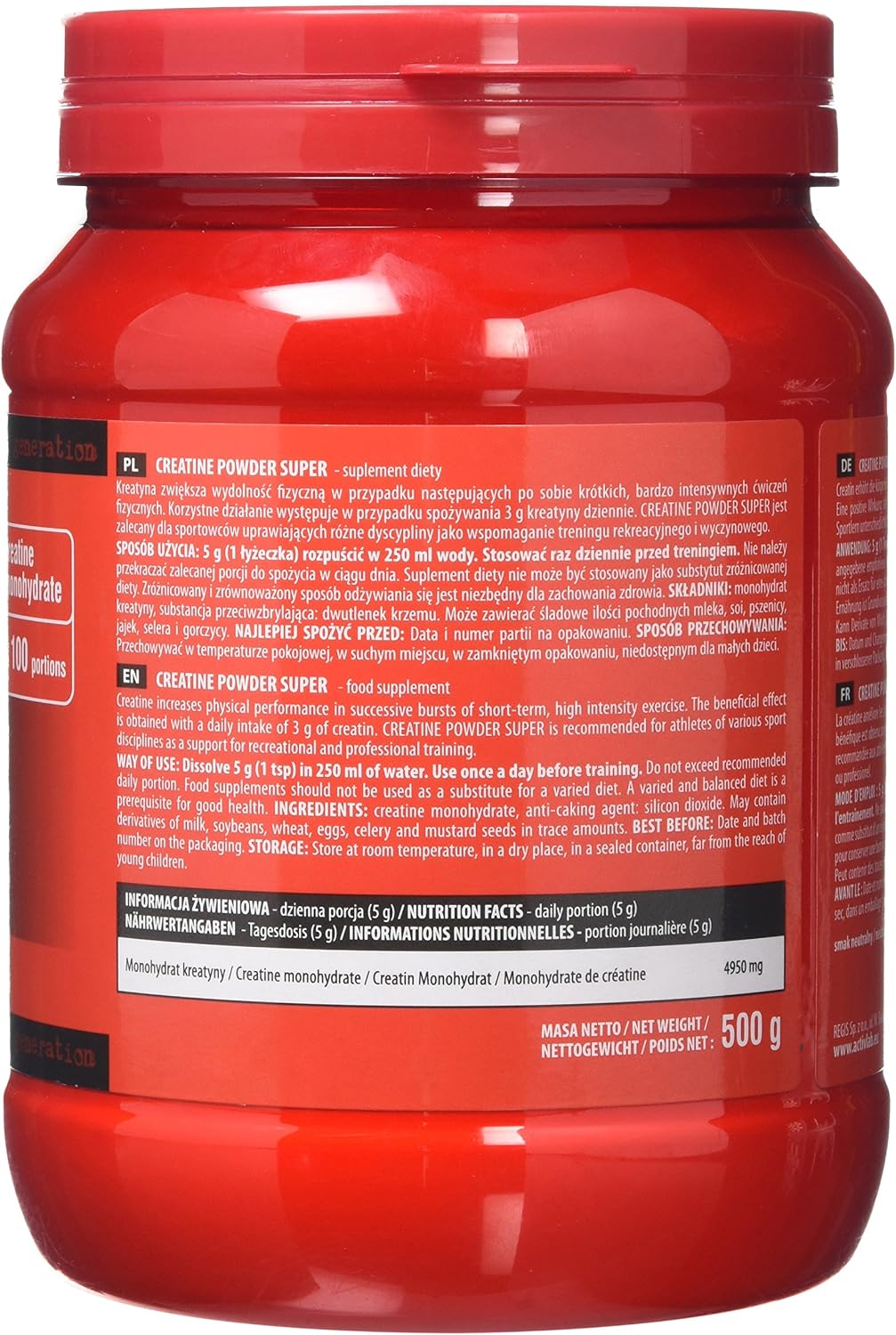 ACTIVLAB SPORT Creatine Powder Jar, 500 g, Natural, 500g - Image 4