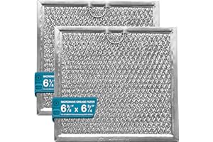 OMAEON WB02X11534 for Samsung Microwave Filter DE63-00666A Compatible with GE Microwave Grease Filter - 6-3/8" x 6-3/4" x 3/32" Air Filter Replacement for Samsung Over-The-Range Microwave Filter - 2-Pack