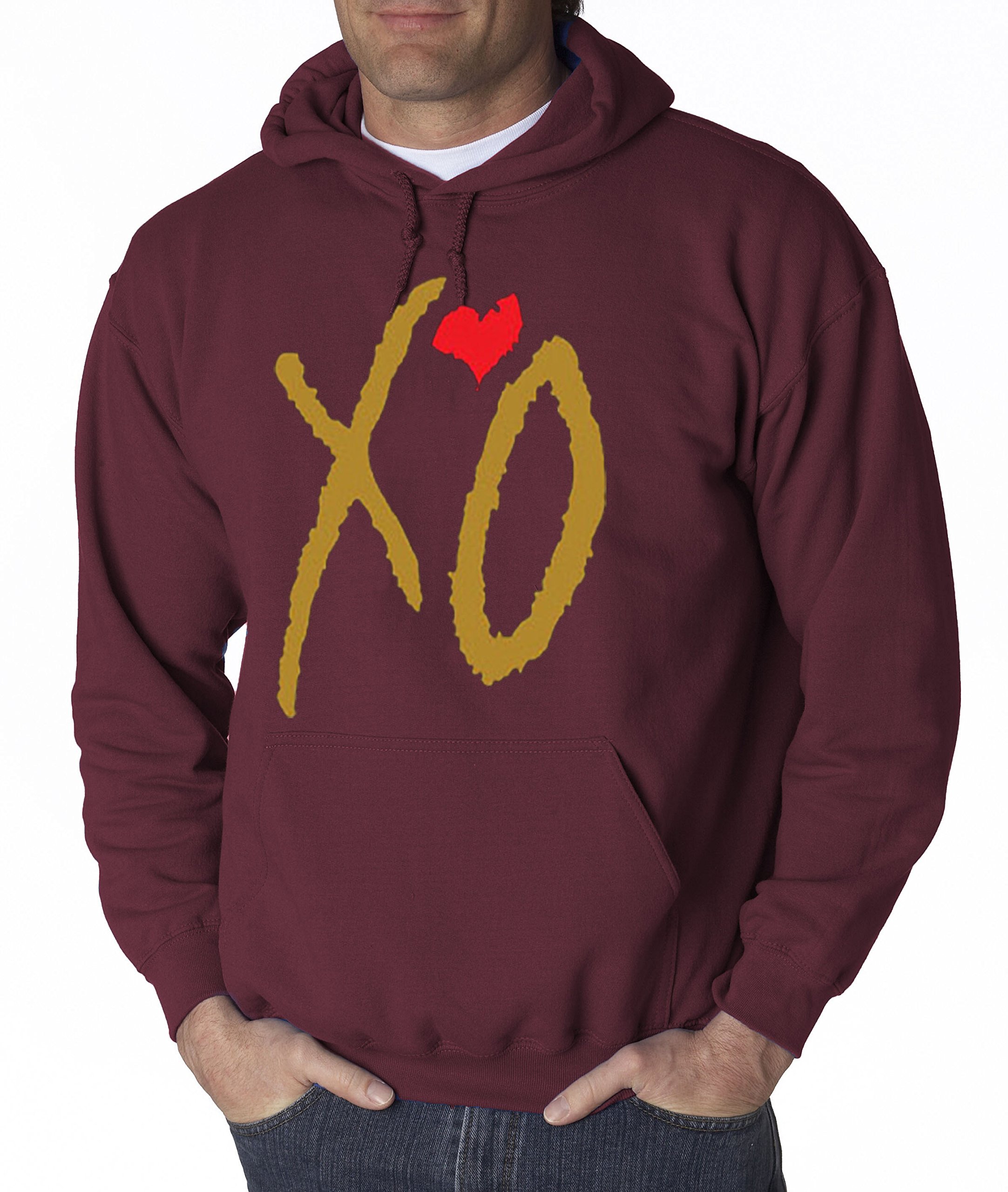 maroon xo hoodie