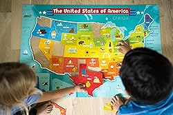 Chuckle & Roar - USA Map Puzzle - Engaging and