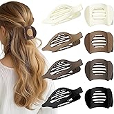 8 Pack Flat Hair Clips for Women, Valentine's Day Gifts, Matte Flat Claw Clips for Thick & Thin Hair No-Slip Strong Hold Hair Barrettes, French Duckbill Styling Accessories for Women