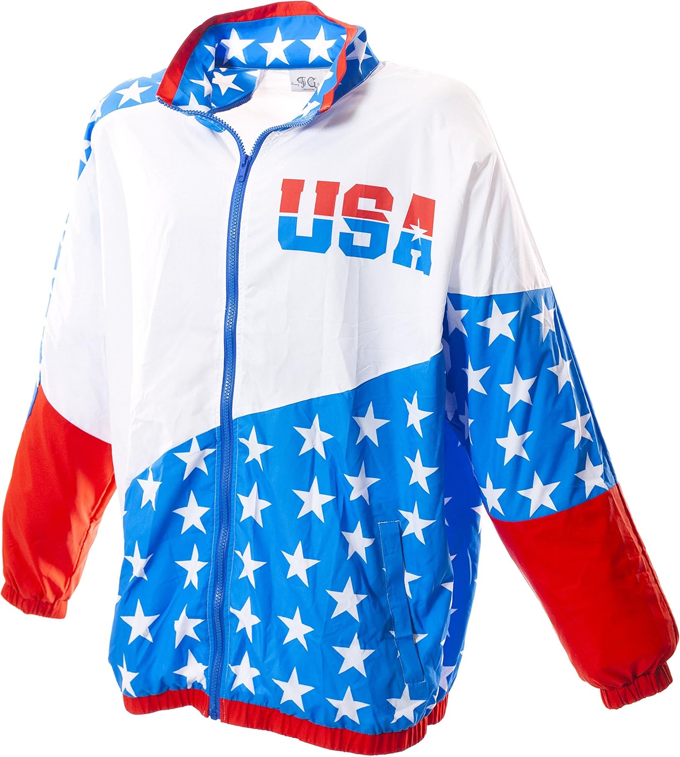Funny Guy Mugs USA 80s & 90s Retro Windbreaker at  Men’s Clothing store