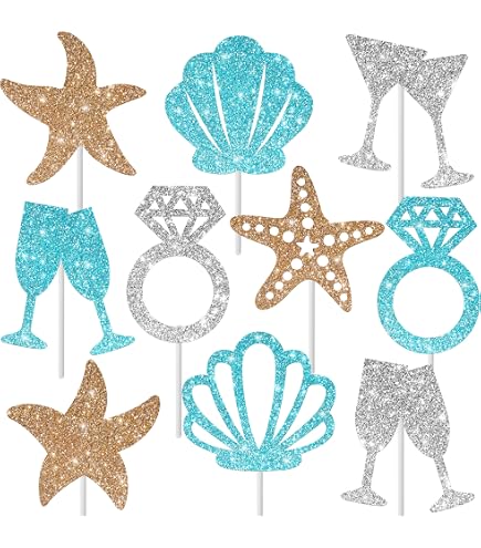 JeVenis 24 Stück 'Last Toast On The Coast' Cupcake Topper – Strandtheme Deko Für Hochzeit, Bachelorette & Mehr