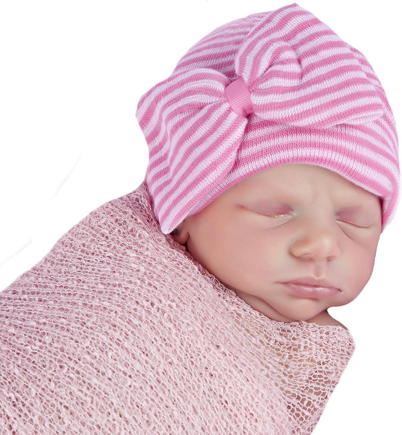 超激安 Melondipityのホットピンクストライプベビー女の子病院帽子 B019izkwj6 最新コレックション Ijsl Pubmedia Id