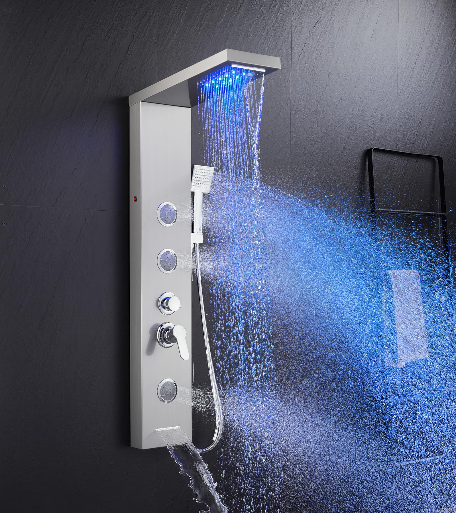 TSIBOMU 5 in 1 Shower Panel Tower System with LED