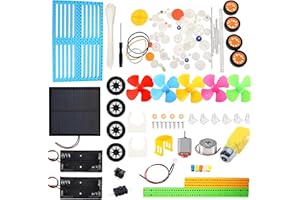 BURNUR Electric Circuit Motor Kit with Solar Panel, Solar Motor Kit for Kids Physics Science Experiment Learning Kits, DIY Educational STEM Project for Kids & Teens, Girls & Boys