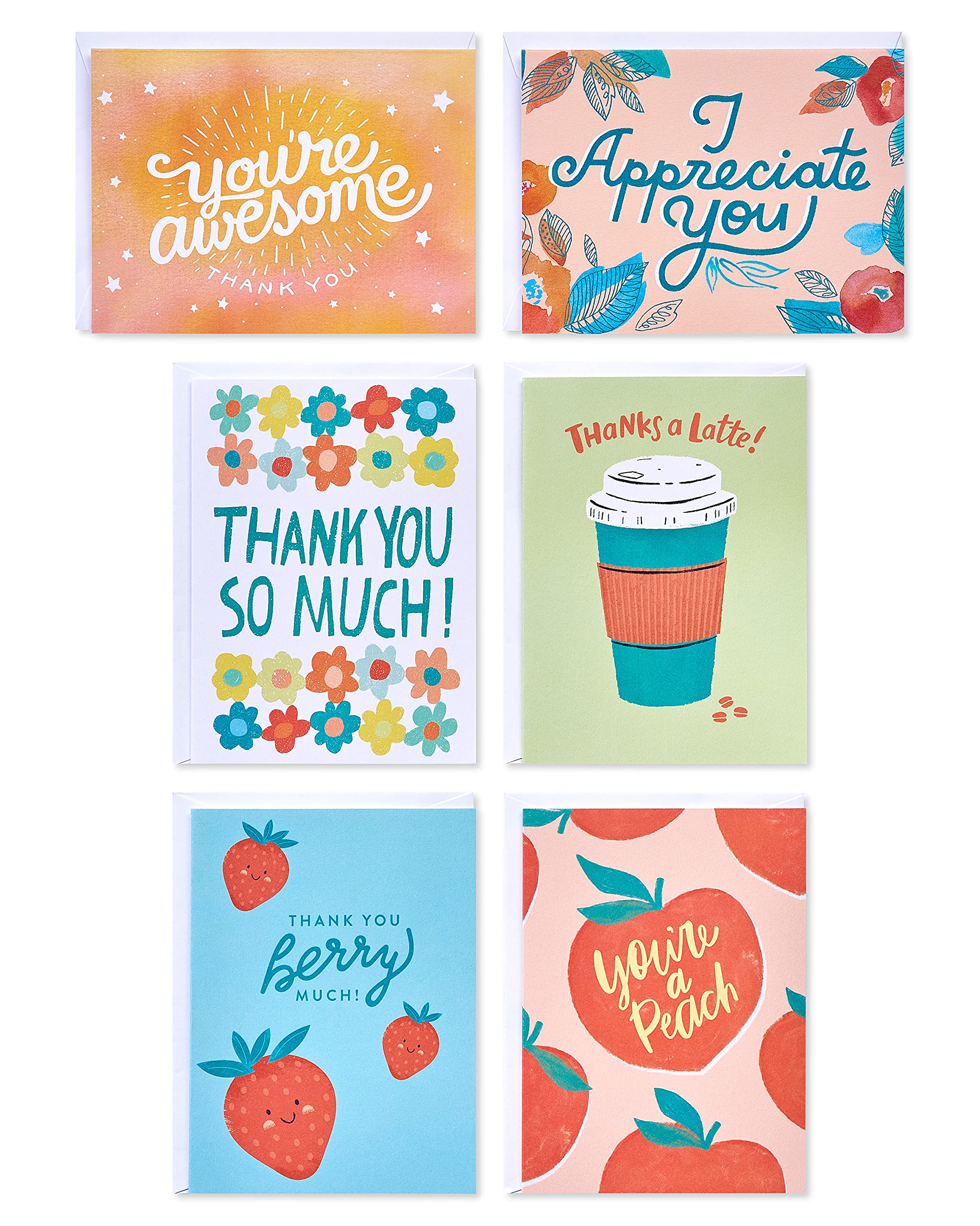 American Greetings Assorted Thank You Cards with Envelopes, Blank Inside (48-Count) — image 1