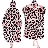 IFNOW Wearable Blanket Hoodie, Oversized Sherpa Fleece Hooded Sweatshirt with Eye Mask for Adult, Gifts for Women Men
