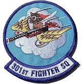 301st Fighter Squadron Patch &ndash; 4 Inch, Sew On, Tuskegee Airmen Heritage Patch &ndash; WWII to Modern Era, Veteran Owned