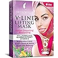 SWISSÖKOLAB V shape lifting up Face Mask Chin Up Patch Double Chin Reducer Chin Contour Tightening Firming Face Lift Tape Mask V-Line Neck Lifting Patches V Shaped Slimming Face Mask 5 pcs