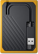 WD 500GB My Passport Go Portable SSD Amber Trim Drop Resistant Fast 400MB/s view 7
